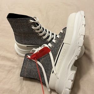 Tread Slick check print sneakers from Alexander McQueen